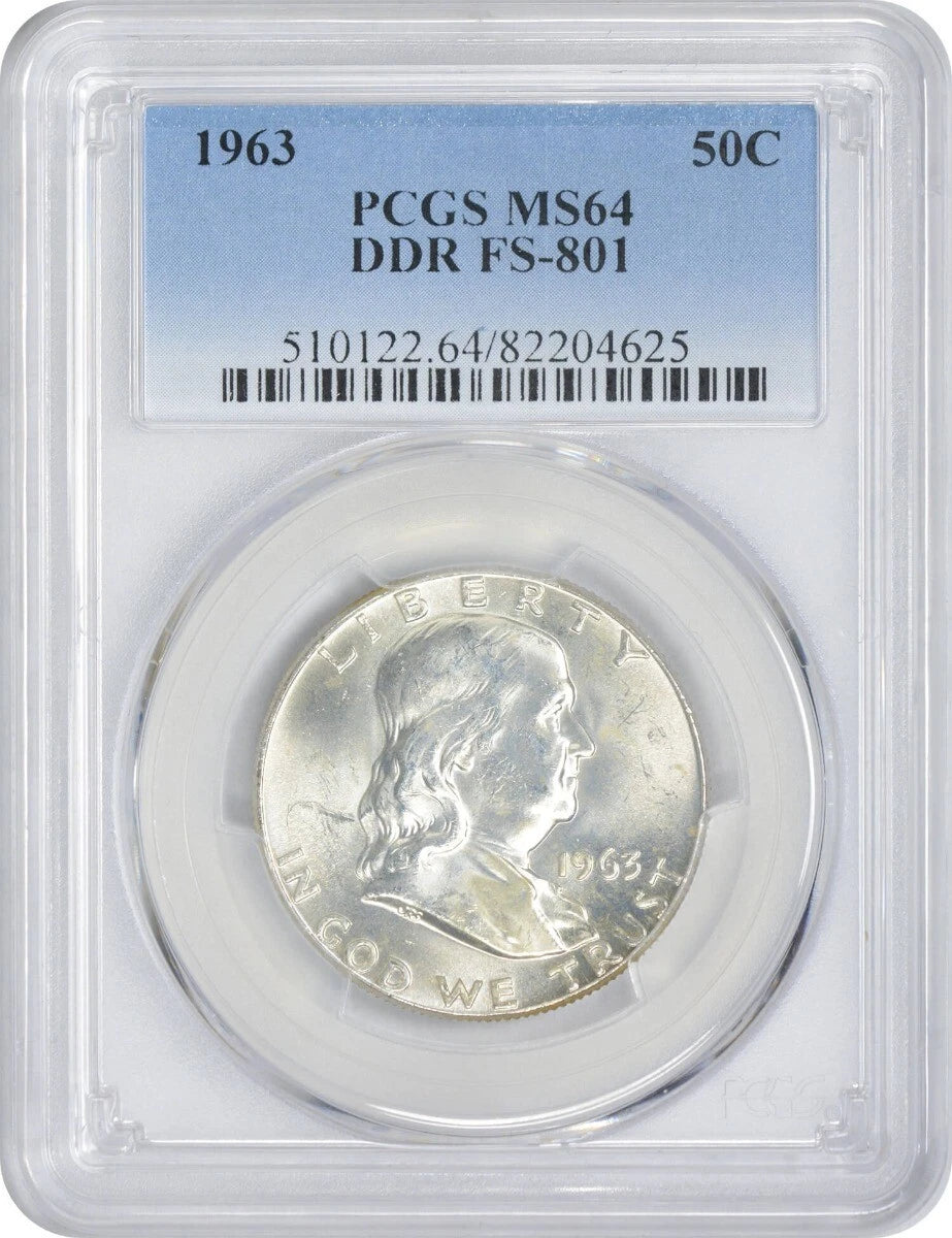 1963 Franklin Silver Half Dollar DDR FS-801 MS64 PCGS