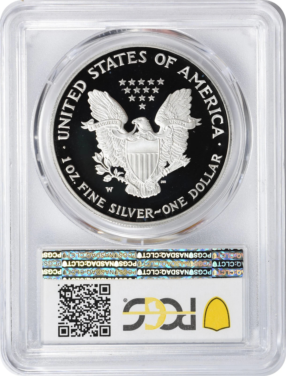 2002-W American Silver Eagle Dollar PR70DCAM PCGS Proof 70 Deep Cameo