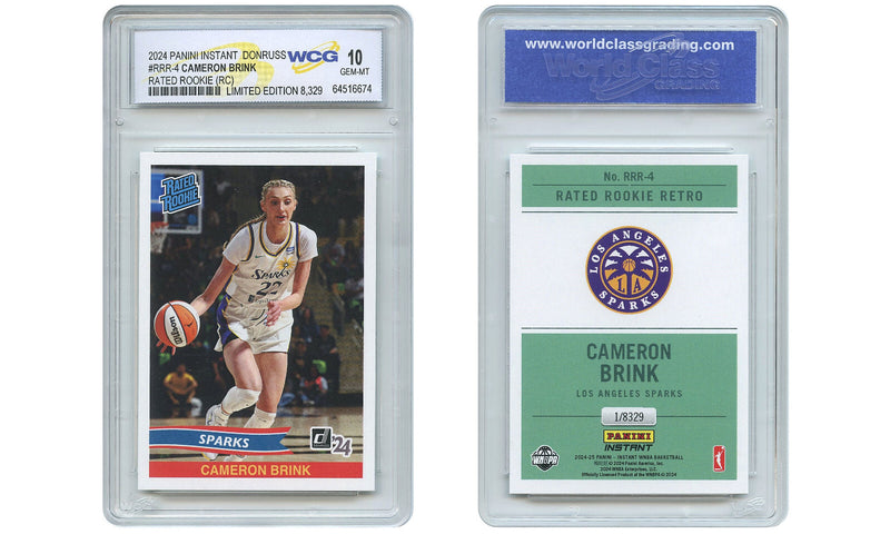 2024 Panini WNBA CAMERON BRINK Donruss Rated Rookie Card #RRR4 – GEM-MINT 10-2