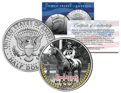SEABISCUIT * An American Legend * Racehorse Colorized JFK Half Dollar U.S. Coin-1