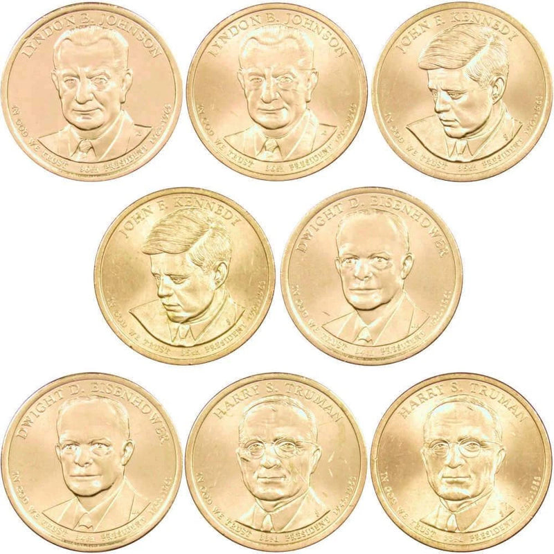 2015 P&D Presidential Dollar 8 Coin Set BU Uncirculated Mint State $1-2