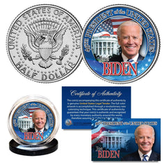 JOE BIDEN 46th President of the U.S. Genuine JFK Half Dollar Coin WHITE HOUSE-1