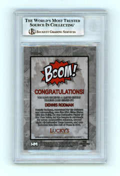 Dennis Rodman 2024 Hits Memorabilia BOOM Silver Signed BGS BAS Auto Bulls-2