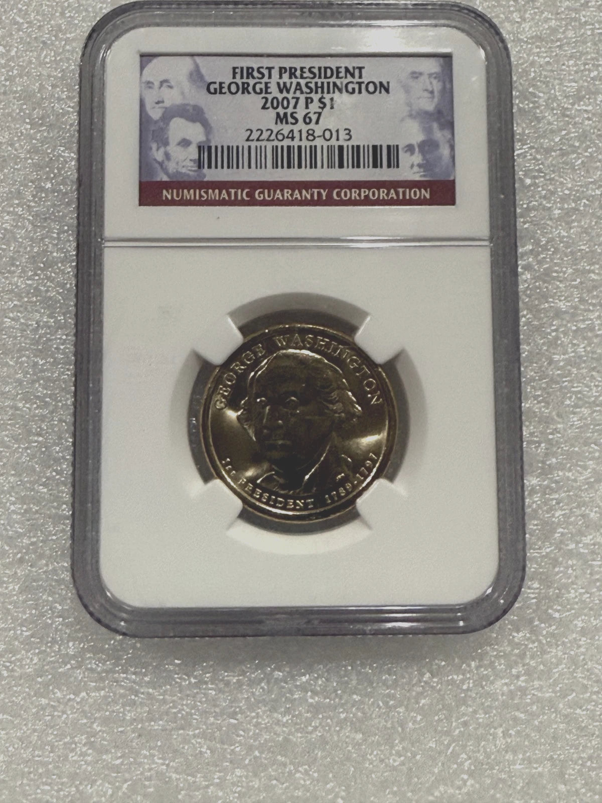 2007 P George Washington President Dollar Coin NGC MS 67-2