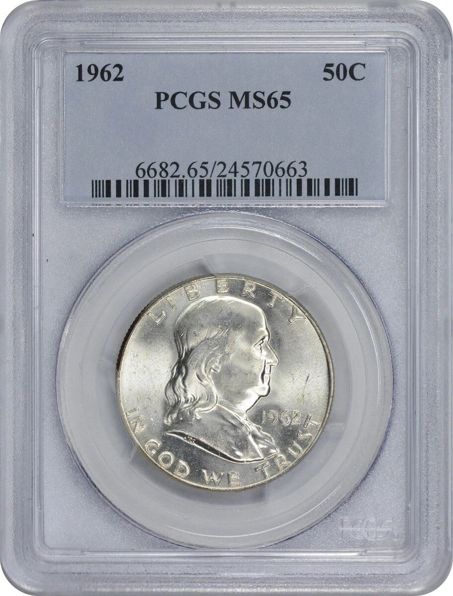1962 Franklin Half Dollar MS65 PCGS