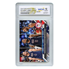 2024 Topps Now Curry James Durant Triple Card #26 Olympic Gold Medal Gem Mint 10-4