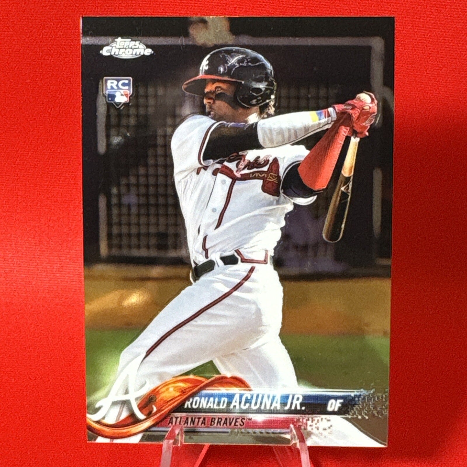 2018 Topps Chrome Ronald Acuna Jr #193 ROOKIE CARD RC Atlanta Braves #BK