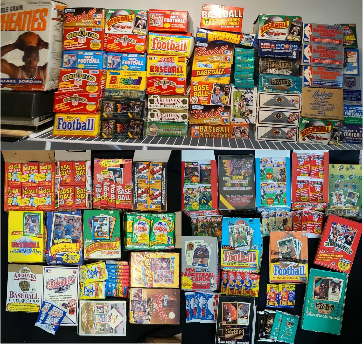 70+ Vintage Sports Cards Lot – Unopened Sealed Packs Bundle, Mixed Basketball Baseball Football Card Collection-5