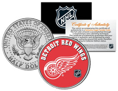 DETROIT RED WINGS NHL Hockey JFK Kennedy Half Dollar U.S. Coin * LICENSED *-1