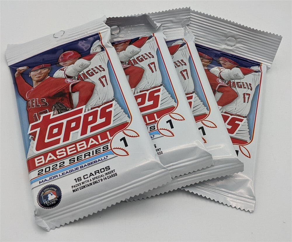 Lot of 4 Unopened 16 Card Retail Packs 2022 Topps Series 1 Baseball Cards