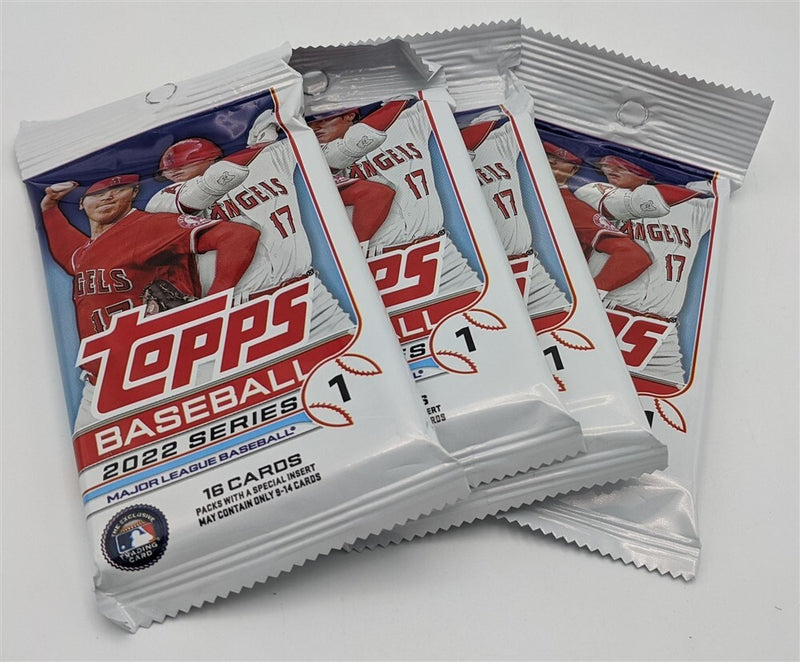 Lot of 4 Unopened 16 Card Retail Packs 2022 Topps Series 1 Baseball Cards-1