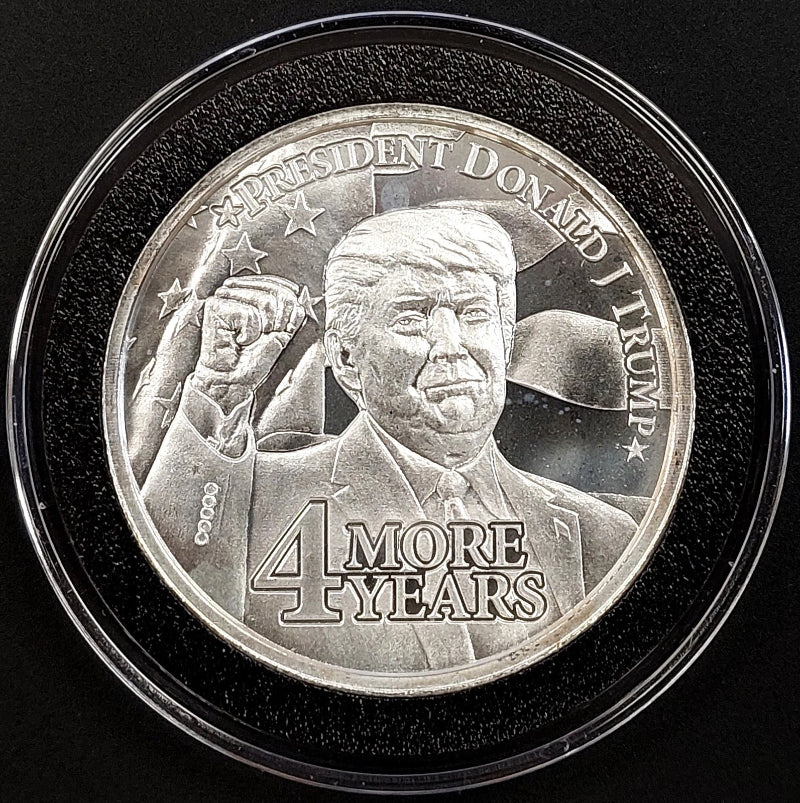 2024 President Donald J. Trump, 4 More Years, 1 Troy Oz .999 Fine Silver round!-3