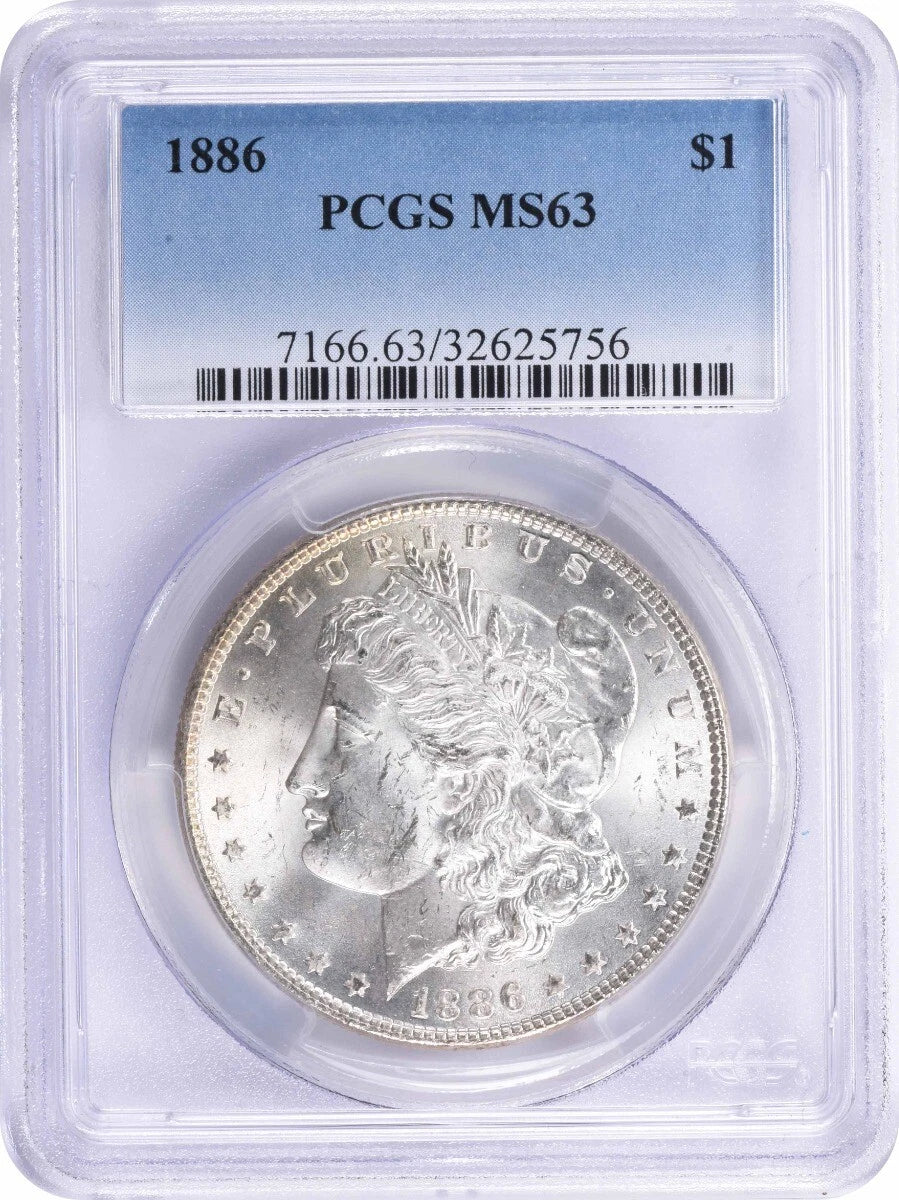 1886 Morgan Silver Dollar MS63 PCGS