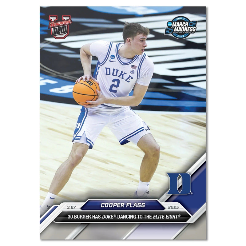 Graded 10 Cooper Flagg #101 2024-25 Bowman U Topps Now RC Rookie Card Duke-2