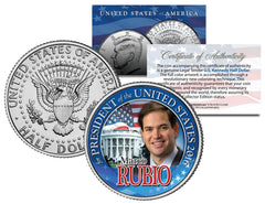 MARCO RUBIO FOR PRESIDENT 2016 Campaign Colorized JFK Half Dollar U.S. Coin-1