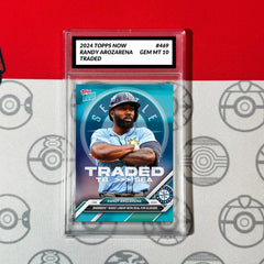 Graded 10 Randy Arozarena TRADED #469 2024 MLB TOPPS NOW Card Seattle-1