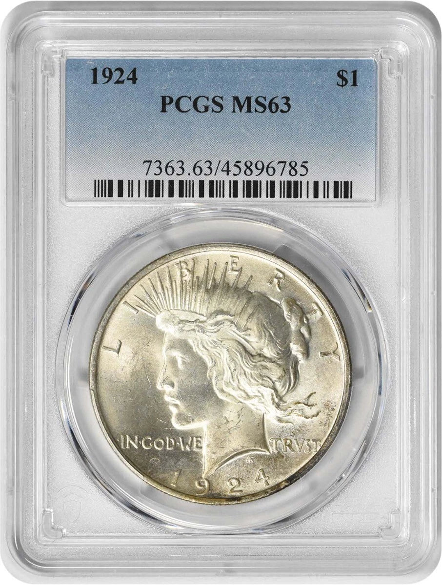 1924 Peace Silver Dollar MS63 PCGS-1