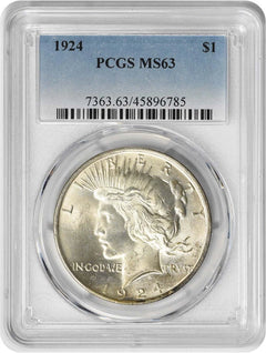 1924 Peace Silver Dollar MS63 PCGS-1