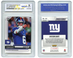 2025 NFL Panini JAXSON DART NY Giants QB ROOKIE CARD RC #137 - GEM MINT 10-2