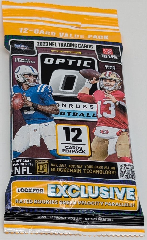 Unopened Cello Fat Pack Box 2023 Donruss Optic NFL Football Cards-5