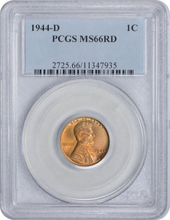 1944-D Lincoln Cent MS66RD PCGS-1