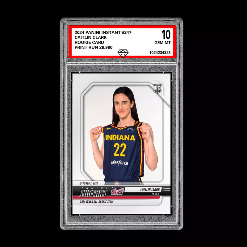 Graded 10 CAITLIN CLARK All Rookie Team 2024 Panini Instant #247 WNBA RC Card-1