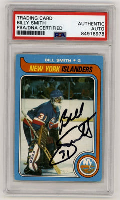 Billy Smith 1979-80 O-Pee-Chee OPC #242 Signed PSA Authentic Auto Blk Islanders-1