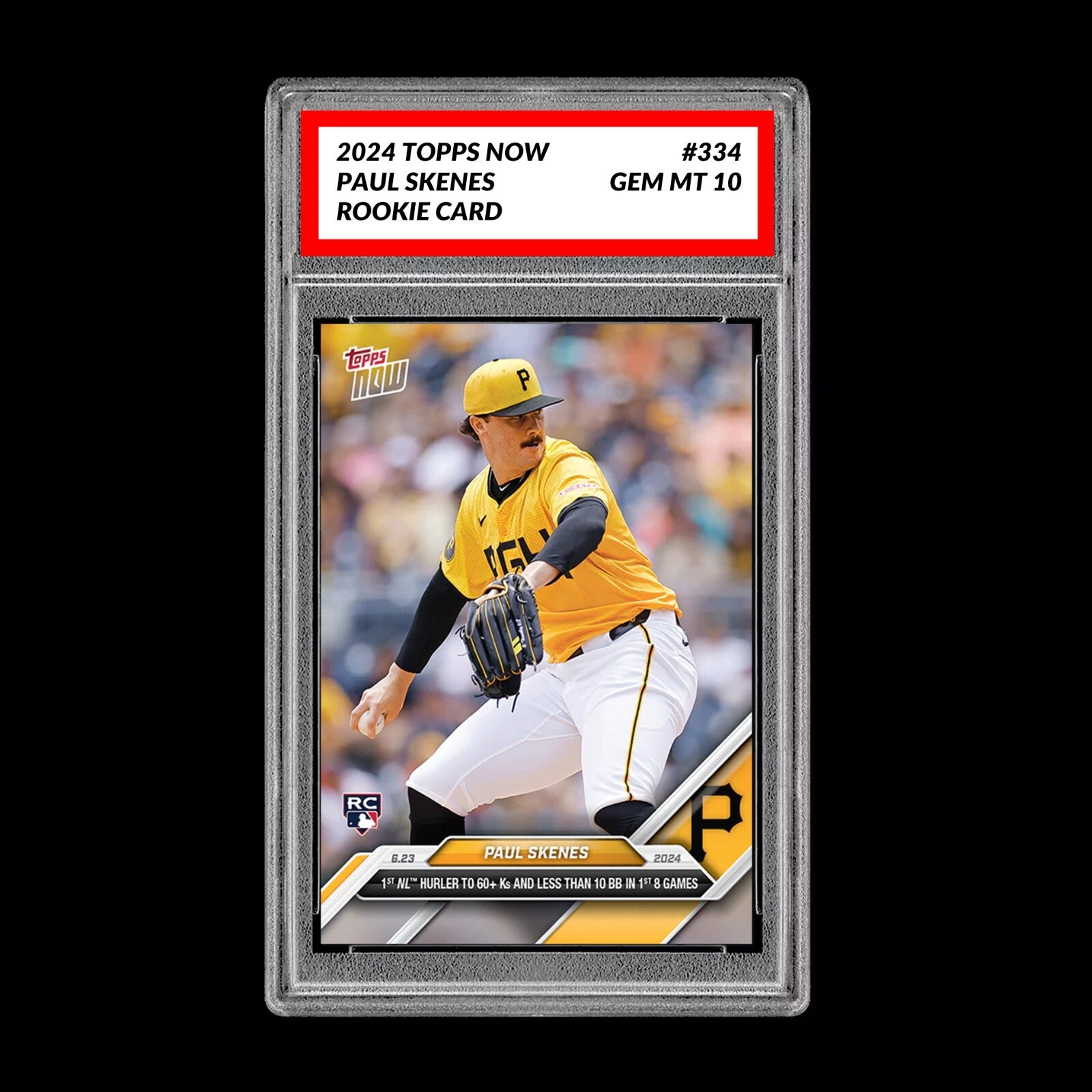 Graded 10 Paul Skenes - 2024 MLB TOPPS NOW Card 334 Baseball Rookie RC