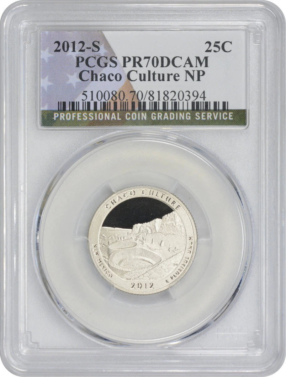 2012-S Flag Clad Chaco Culture ATB National Park Quarter PR70DCAM PCGS