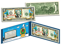 PEANUTS *Charlie Brown & Snoopy* CHRISTMAS Legal Tender U.S. $2 Bill *LICENSED*-1
