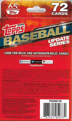 2016 Topps Baseball Update Factory Sealed Hanger Box Exclusive 500 Home Run Card-2