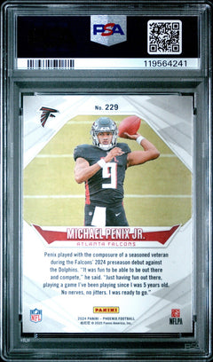 Graded 2024 Panini Phoenix Michael Penix Jr #229 Rookie RC Football Card PSA 10-2
