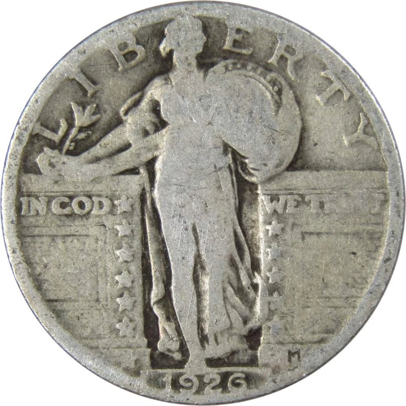1926 Standing Liberty Quarter Circulated Silver 25c Coin Collectible-1