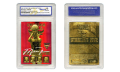 1996 Skybox NBA Hoops JORDAN Starting 5 Bulls RED REFRACTOR Gold Card GEM MT 10-2