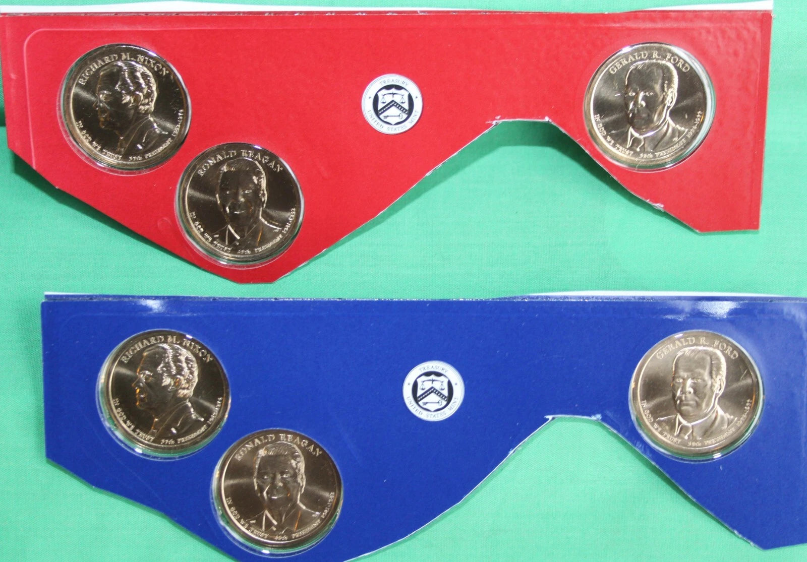 2016 P D Presidential $1 Coin Uncirculated Set 6 Golden BU Dollars US Mint Coins-3