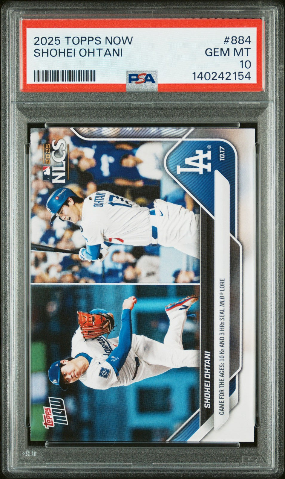 PSA 10 Shohei Ohtani Game for the Ages Dodgers #884 2025 Topps Now-1