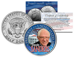 BERNIE SANDERS FOR PRESIDENT 2016 Campaign Colorized JFK Half Dollar U.S. Coin-1