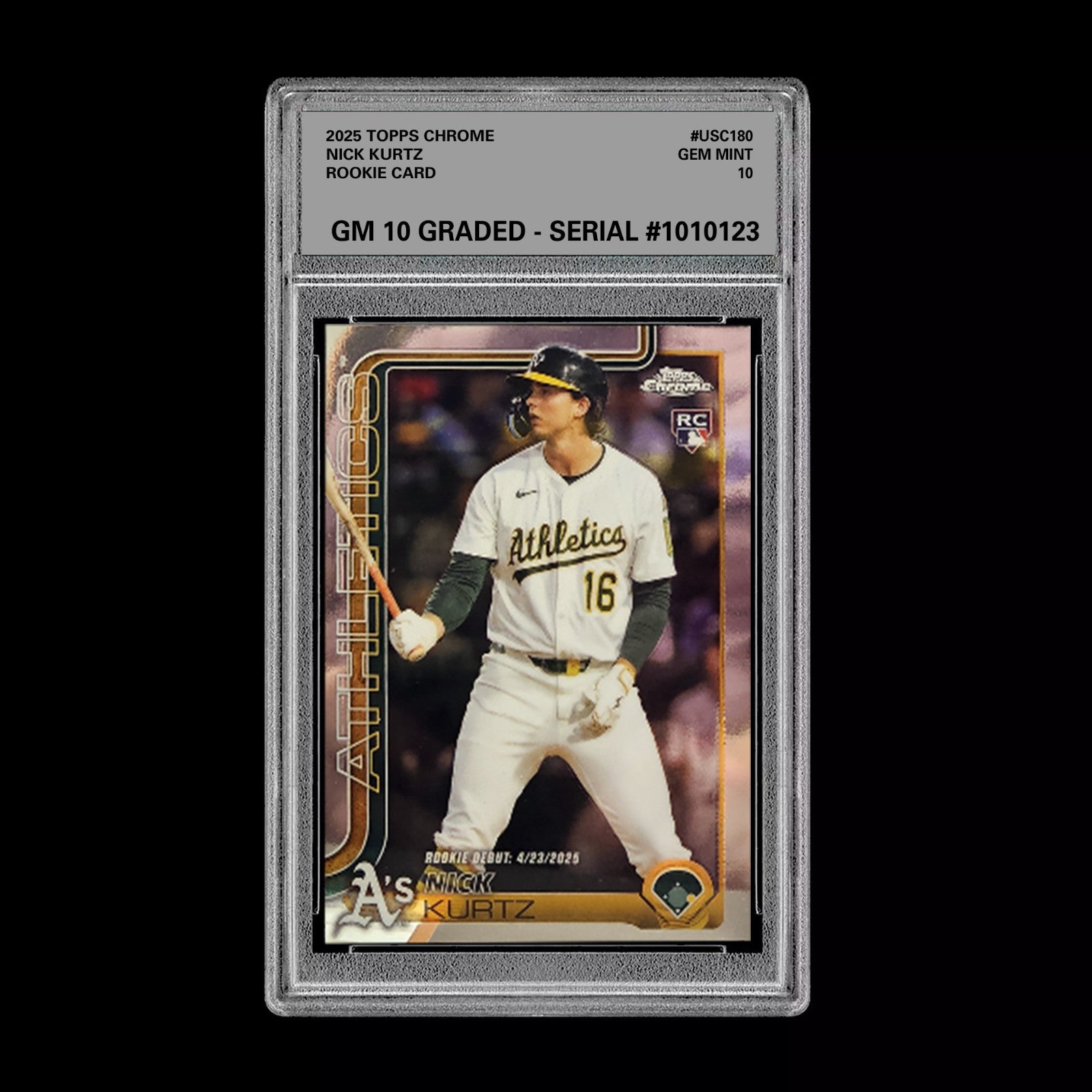 Graded 10 Nick Kurtz #USC180 RC Rookie Card 2026 MLB Topps Chrome Athletics-1