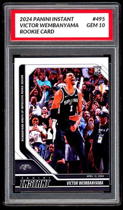 Victor Wembanyama 2023-24 Panini Instant Graded 10 NBA Rookie Card RC #495-1