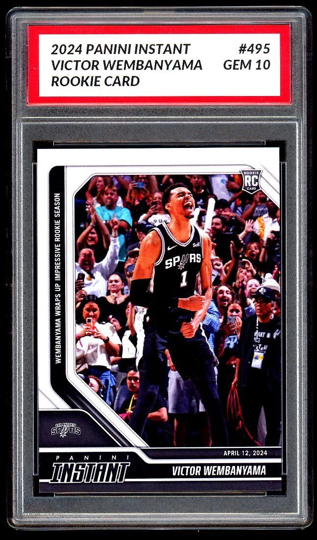 Victor Wembanyama 2023-24 Panini Instant Graded 10 NBA Rookie Card RC #495-1