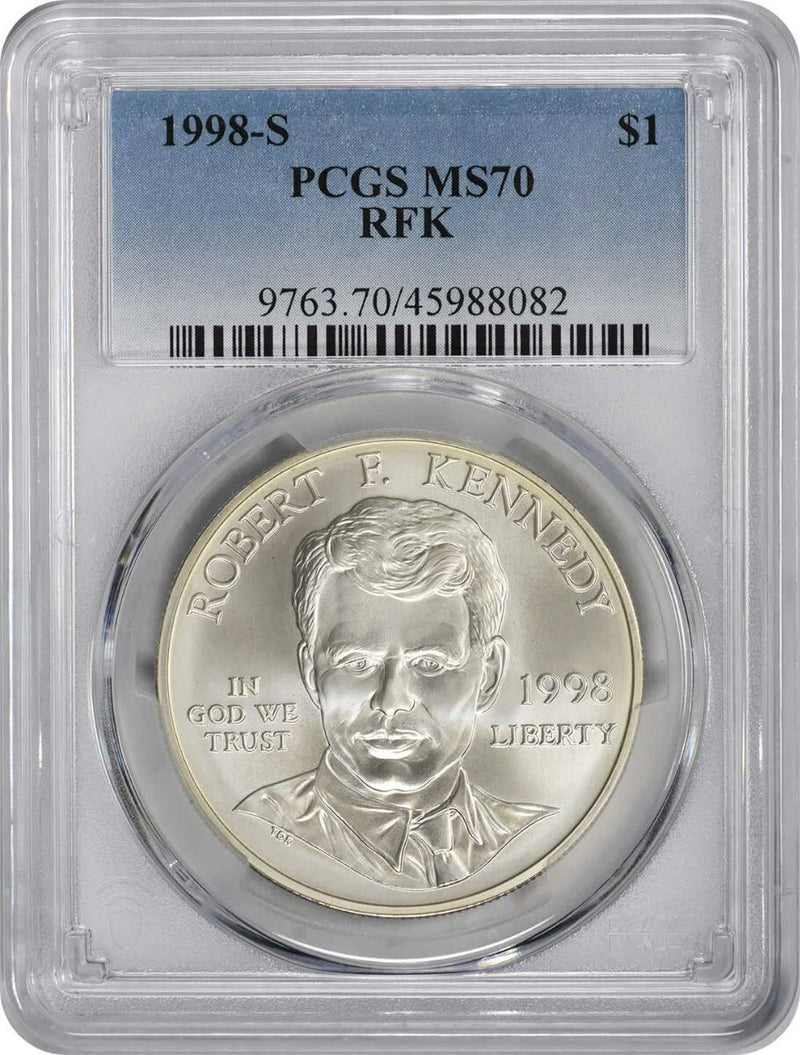 1998-S RFK Dollar Commemorative MS70 PCGS Mint State 70 Robert Kennedy-1