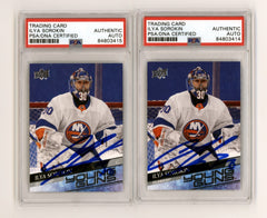 Ilya Sorokin 2020-21 Upper Deck Young Guns #461 Rookie RC Signed PSA Auto-3