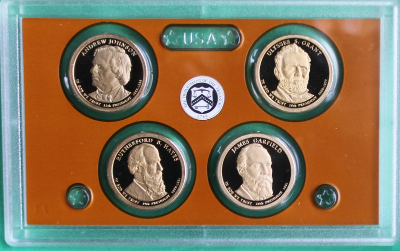 2011 S Presidential Dollar Coin Proof $1 US Mint 4 Golden Dollars No Box-2