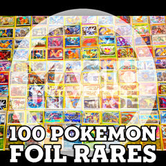 100 Pokémon TCG Foil Rares Only – All Authentic Foil Rare Trading Cards – Collector’s Edition Hobby Set Limited Promo Cards-1