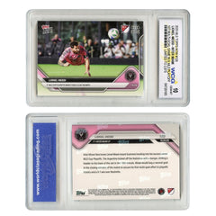 2025 MLS Topps Now LIONEL MESSI 1st Multi-Goal in Playoff Card #120 GEM-MINT 10-3