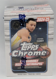 Factory Sealed Blaster Box 2024-25 Topps Chrome NBA Basketball Trading Cards-1