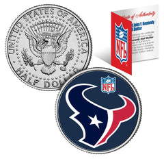 HOUSTON TEXANS NFL JFK Kennedy Half Dollar US Coin *Officially Licensed*-1
