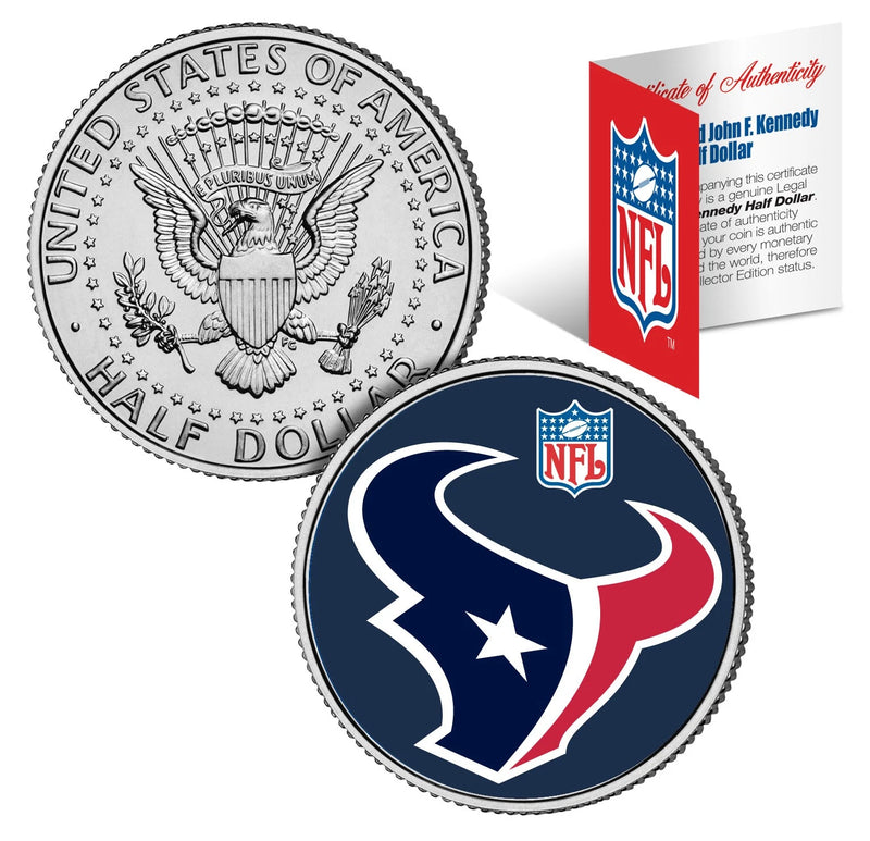 HOUSTON TEXANS NFL JFK Kennedy Half Dollar US Coin *Officially Licensed*-1