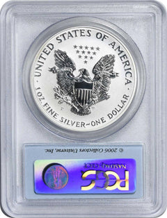 2006-P $1 American Silver Eagle 20th Anniversary Reverse PR69 First Strike PCGS-2