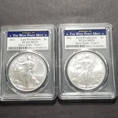✯ Estate Coin US American Silver Eagle ✯ PCGS/NGC Graded Unc .999 MS70 ✯ Note*✯-4